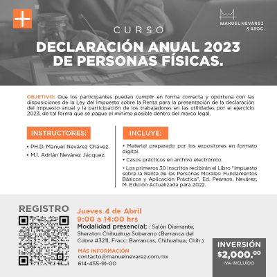 CURSO: DECLARACIÓN ANUAL 2023 DE PERSONAS FÍSICAS